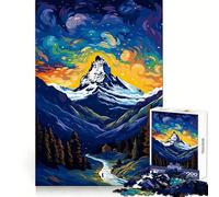 Puzzle da 1000 pezzi con immagini delle Alpi svizzere al tramonto, ideale per adulti Un hobby rilassante e stimolante per lo sviluppo cognitivo Perfetto come regalo di Natale (50x75cm)