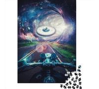 Puzzle da 1000 pezzi con incontro alieno sulla strada per adulti, regalo di Halloween, puzzle, gioco educativo, sfida, giocattolo, 1000 pezzi (75x50 cm)