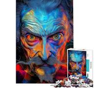 Puzzle da 1000 pezzi con intenso ritratto di un uomo Puzzle per adulti sfida di velocità manuale difficile e stimolante ideale come regalo 38x26cm