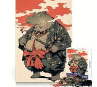 Puzzle da 1000 pezzi con ippopotamo samurai per ragazzi, gioco intelligente di gruppo, immagine da assemblare, decorazione da parete (38x52cm)