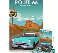 Puzzle da 1000 pezzi con itinerario di viaggio negli Stati Uniti per ragazzi, ideale per esercitarsi nella logica, divertirsi senza pensieri, con bordi netti e un regalo significativo (50x75cm)