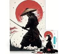 Puzzle da 1000 pezzi con katana del guerriero samurai per adulti, gioco cognitivo da assemblare e collezione artistica (38x26cm)