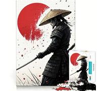 Puzzle da 1000 pezzi con katana del guerriero samurai per adulti, gioco intelligente, divertente, con bordi affilati, ideale come regalo di Babbo Natale (38x26cm)