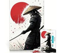 Puzzle da 1000 pezzi con katana del guerriero samurai per adulti, rompicapo rilassante, immagine da assemblare, oggetto ideale per i desideri di Babbo Natale (50x75cm)