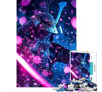Puzzle da 1000 pezzi con katana rosa e samurai difficile e stimolante decorazione per la casa gioco interattivo per maggiori di 14 anni (38x26cm)
