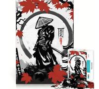 Puzzle da 1000 pezzi con katana samurai giapponese per adolescenti, gioco di puzzle stimolante per il relax, ritaglio chiaro, regalo per le festività (38x52cm)