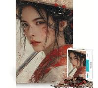 Puzzle da 1000 pezzi con katana tradizionale asiatica, taglio preciso, decorazione, logica, pensiero, gioco, calma, regalo di Natale (38x26cm)