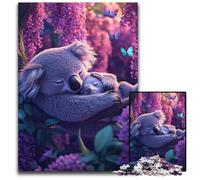 Puzzle da 1000 pezzi con koala addormentato, giochi educativi, con poster abbinato e scheda quiz per bambini dai 14 anni in su, 50x75cm