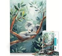 Puzzle da 1000 pezzi con koala addormentato su un albero di eucalipto, ideale per ragazzi Gioco di logica, passatempo rilassante, taglio perfetto, regalo classico 50x75cm