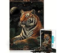 Puzzle da 1000 pezzi con la carta dei tarocchi della tigre, ideale per adolescenti, un gioco intelligente per trascorrere del tempo di qualità insieme Pezzo da collezione con taglio preciso 38x52cm