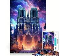 Puzzle da 1000 pezzi con la Cattedrale di Notre Dame di Parigi,taglio preciso,puzzle logico,gioco di svago,divertimento,decorazione natalizia da parete (38x26cm)