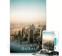 Puzzle da 1000 pezzi con la città di Dubai,incastro preciso,per allenare la concentrazione e il divertimento,ideale per rilassarsi e per il tempo libero,regalo di Natale (38x52cm)