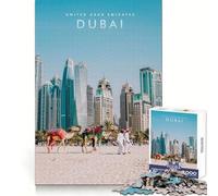 Puzzle da 1000 pezzi con la città di Dubai,taglio preciso,divertimento per la mente,divertimento per rallentare il ritmo,decorazione natalizia da parete (38x52cm)