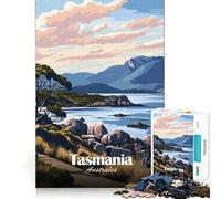 Puzzle da 1000 pezzi con la costa della Tasmania, bordi lisci, gioco divertente e rilassante, ideale per momenti di relax e come regalo di compleanno (38x52cm)