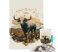 Puzzle da 1000 pezzi con la costellazione zodiacale del Toro Difficile e stimolante con elementi di analisi e logica Giocattolo fai-da-te per ragazzi dai 14 anni in su (50x75cm)