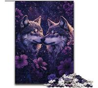 Puzzle da 1000 pezzi con la famiglia dei lupi, ideale per decorare casa e ufficio, regalo perfetto per il compleanno (dimensioni 26x38cm)