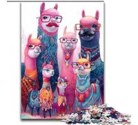 Puzzle da 1000 pezzi con la famiglia di alpaca per adulti e ragazzi, gioco educativo e stimolante per compleanni e Natale (dimensioni 26x38cm)