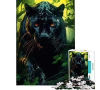 Puzzle da 1000 pezzi con la maestosa Pantera Nera gioco educativo che stimola l'intelligenza e crea dipendenza ideale come regalo di compleanno o per il Secret Santa (dimensioni 50x75cm)