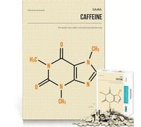 Puzzle da 1000 pezzi con la molecola di caffeina,taglio perfetto,divertente gioco di logica,gioco gratuito,attività per compleanno (38x52cm)
