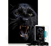 Puzzle da 1000 pezzi con la pantera nera che sibila,gioco a incastro preciso,giocattolo creativo e divertente,gioco di pace,regalo di Natale rilassante 50x75cm