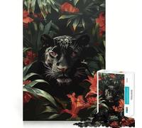 Puzzle da 1000 pezzi con la Pantera Nera nella Giungla,incastro perfetto,attività di gioco intelligente,divertimento per il tempo libero,regalo di compleanno 38x52cm
