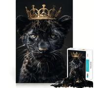 Puzzle da 1000 pezzi con la Pantera Nera,simpatico re,preciso e divertente,stimolante per la mente,ideale per rilassarsi e come regalo di compleanno 38x26cm