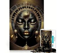 Puzzle da 1000 pezzi con la Regina Nera in oro e bordi sottili,gioco creativo,per il tempo libero,regalo di compleanno 38x52cm