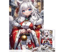 Puzzle da 1000 pezzi con la sacerdotessa volpe delle nevi ideale per giochi in famiglia per passare il tempo in casa come decorazione da parete compleanni e Natale (38x26cm)