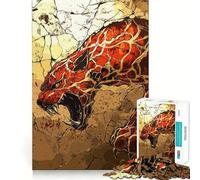 Puzzle da 1000 pezzi con la sagoma di una tigre dai denti a sciabola, ideale per ragazzi, per stimolare la memoria, rilassare e divertirsi Taglio di alta qualità Regalo elegante (50x75cm)
