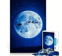 Puzzle da 1000 pezzi con la slitta di Babbo Natale alla vigilia di Natale, ideale per ragazzi Gioco di logica e rilassamento, con bordi di qualità Regalo di Natale (50x75cm)