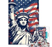 Puzzle da 1000 pezzi con la Statua della Libertà degli Stati Uniti ideale per adulti Gioco antistress analisi e logica attività divertenti da fare a casa (dimensioni 38x26cm)