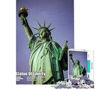 Puzzle da 1000 pezzi con la Statua della Libertà in primo piano sfida per l'intelligenza giocattolo avvincente giochi rilassanti decorazione perfetta regalo di Babbo Natale segreto (38x52cm)