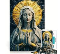 Puzzle da 1000 pezzi con la statua della Vergine Maria per ragazzi,ideale per un divertente gioco di memoria,un'attività di gruppo rilassante da svolgere in casa (50x75cm)
