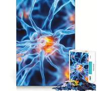 Puzzle da 1000 pezzi con la struttura di una cellula neuronale, ideale per adolescenti, per allenare la mente, per un gioco rilassante e creativo, perfetto come regalo per le feste (50x75cm)