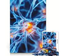 Puzzle da 1000 pezzi con la struttura di una cellula neuronale, ideale per adolescenti, per allenare la mente, per un gioco rilassante e creativo, perfetto come regalo per le feste (50x75cm)