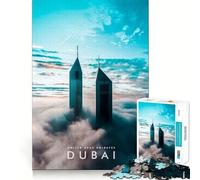 Puzzle da 1000 pezzi con la Torre di Dubai,taglio preciso,disegno artistico,gioco cognitivo divertente,svago e divertimento natalizio (38x26cm)