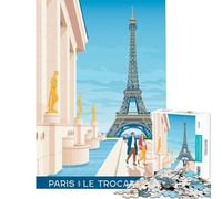 Puzzle da 1000 pezzi con la Torre Eiffel di Parigi Francia Un gioco avvincente per sviluppare la pazienza un'attività pratica per tutta la famiglia Un regalo divertente (dimensioni 75x50cm)