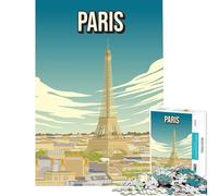 Puzzle da 1000 pezzi con la Torre Eiffel di Parigi gioco pratico e coinvolgente per sviluppare la pazienza ideale come regalo artistico o per decorare la casa (dimensioni 38x52cm)