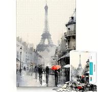 Puzzle da 1000 pezzi con la Torre Eiffel di Parigi per adulti, ideale per allenare la mente, rilassare e assemblare, (38x26cm)