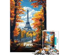 Puzzle da 1000 pezzi con la Torre Eiffel in autunno sfida per l'intelligenza gioco avvincente per famiglie e coppie regalo artistico (dimensioni 38x26cm)