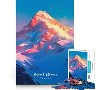 Puzzle da 1000 pezzi con la vetta del Monte Bianco,gioco divertente e stimolante per risolvere piccoli problemi,ideale per momenti di relax e come regalo di Natale (50x75cm)