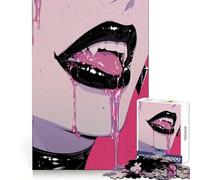 Puzzle da 1000 pezzi con labbra da vampiro per adolescenti, ideale per lo sviluppo del ragionamento, un'attività rilassante e piacevole Bordi di alta qualità Un regalo perfetto (50x75cm)