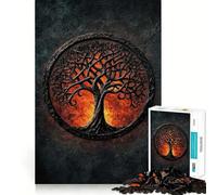 Puzzle da 1000 pezzi con l'Albero della Vita Celtico,taglio liscio,gioco creativo,giocattolo rilassante,regalo di Natale per il tempo libero (50x75cm)