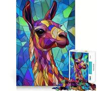 Puzzle da 1000 pezzi con lama in vetro colorato per ragazzi, stimolante per la mente e il tempo libero, con bordi precisi, regalo originale 38x26cm