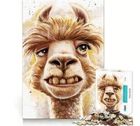 Puzzle da 1000 pezzi con lama sorridente, ideale per adulti, regalo, gioco di abilità mentale, divertimento tranquillo, design da assemblare, 38x52cm