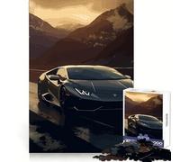 Puzzle da 1000 pezzi con Lamborghini Huracan nera per adulti e ragazzi, ideale per allenamento mentale, relax, bordi definiti e un pensiero speciale per Natale (50x75cm)