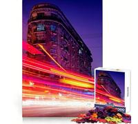 Puzzle da 1000 pezzi con lampada a flash della città di Shanghai per adolescenti, stimola la memoria, rilassa la mente, divertente, con bordi netti, regalo premuroso (50x75cm)