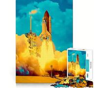 Puzzle da 1000 pezzi con lancio dello Space Shuttle per adulti, sfida mentale, gioco di gruppo, dettagli nitidi, regalo perfetto 38x52cm