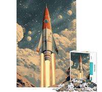 Puzzle da 1000 pezzi con lancio di razzi retrò gioco educativo per sfide di gioco ottimo regalo e passatempo per le vacanze a casa (dimensioni 50x75cm)
