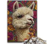 Puzzle da 1000 pezzi con l'arte dell'alpaca, aiuta il cervello a esercitare i giocattoli avvincenti per coltivare la pazienza, adatti alle coppie, 50x75cm